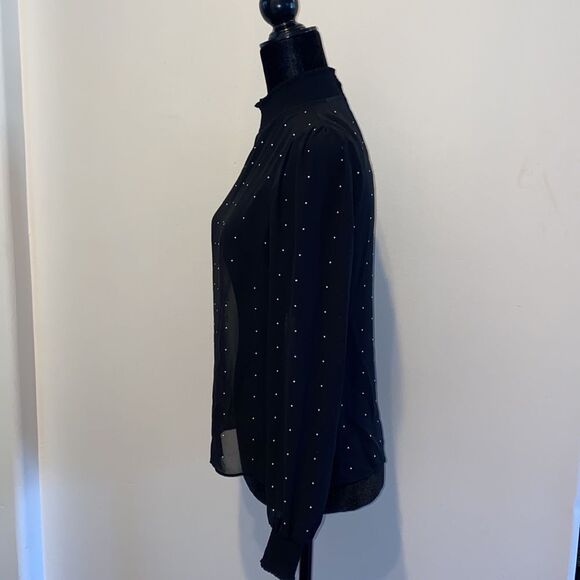 BN Bar III Twisted black blouse - Picture 2 of 6